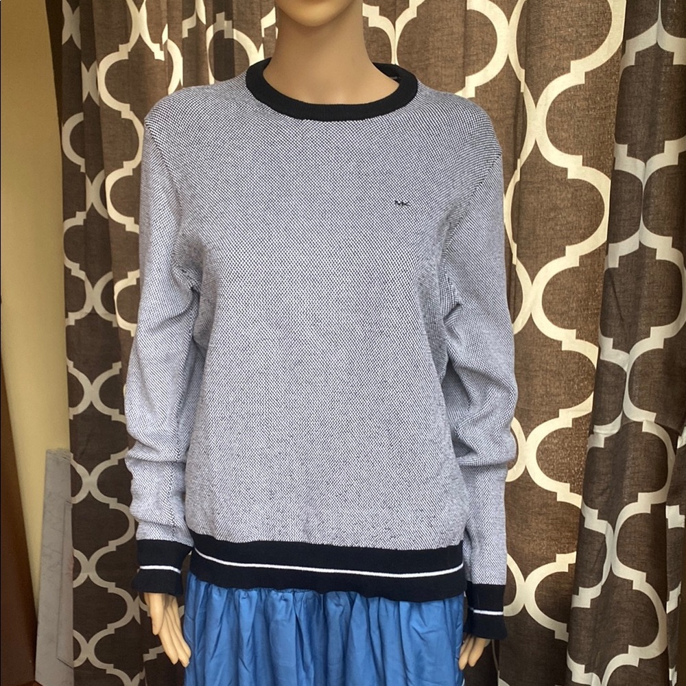 Gray and Black Crewneck Sweater